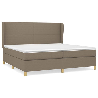Giroletto a Molle con Materasso Tortora 200x200 cm in Tessuto | homemem39
