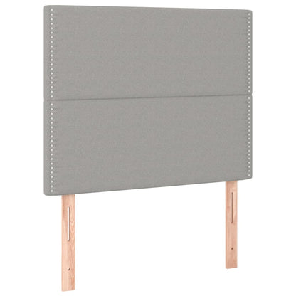 Giroletto a Molle con Materasso Grigio Chiaro 90x190 cm Tessuto | homemem39