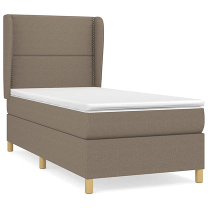 Giroletto a Molle con Materasso Tortora 90x190 cm in Tessuto | homemem39