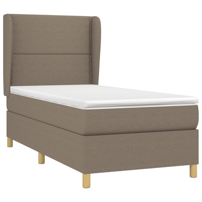 Giroletto a Molle con Materasso Tortora 90x190 cm in Tessuto | homemem39