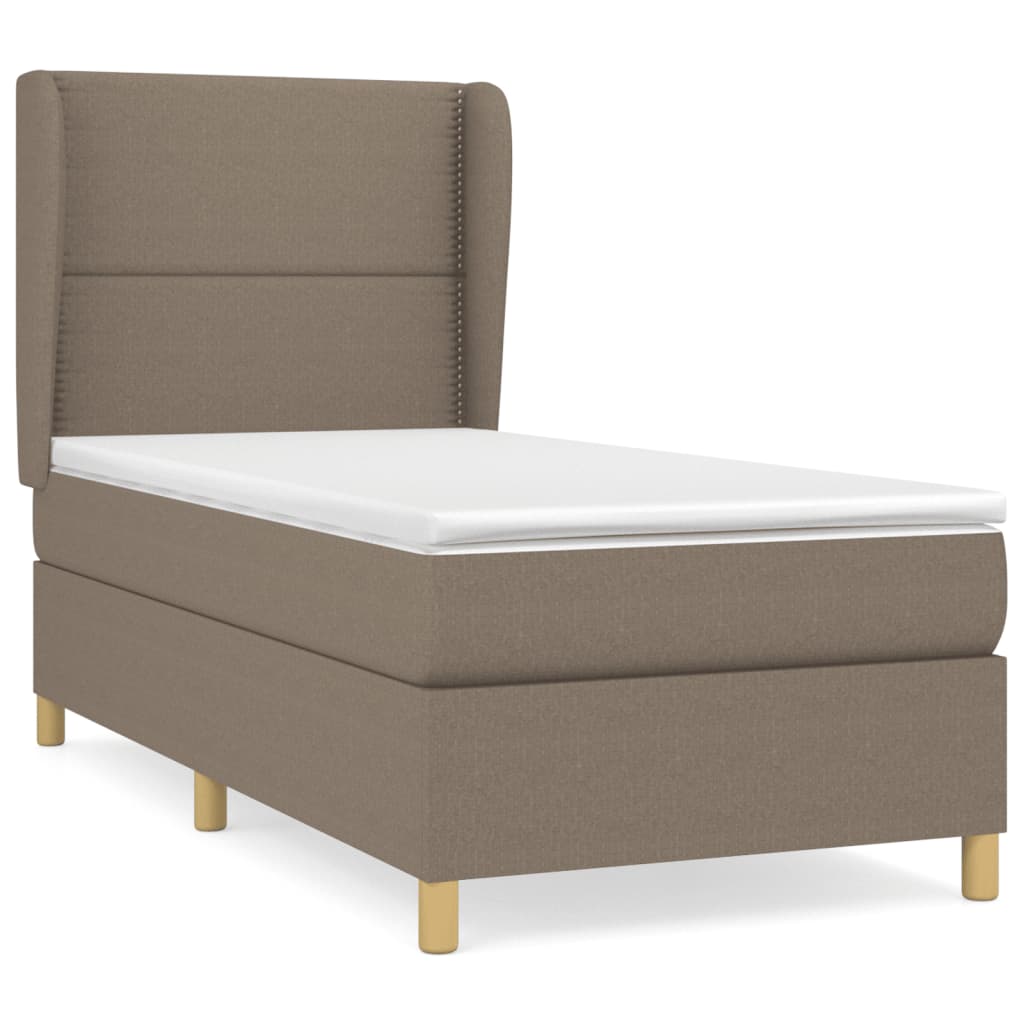 Giroletto a Molle con Materasso Tortora 90x200 cm inTessuto | homemem39