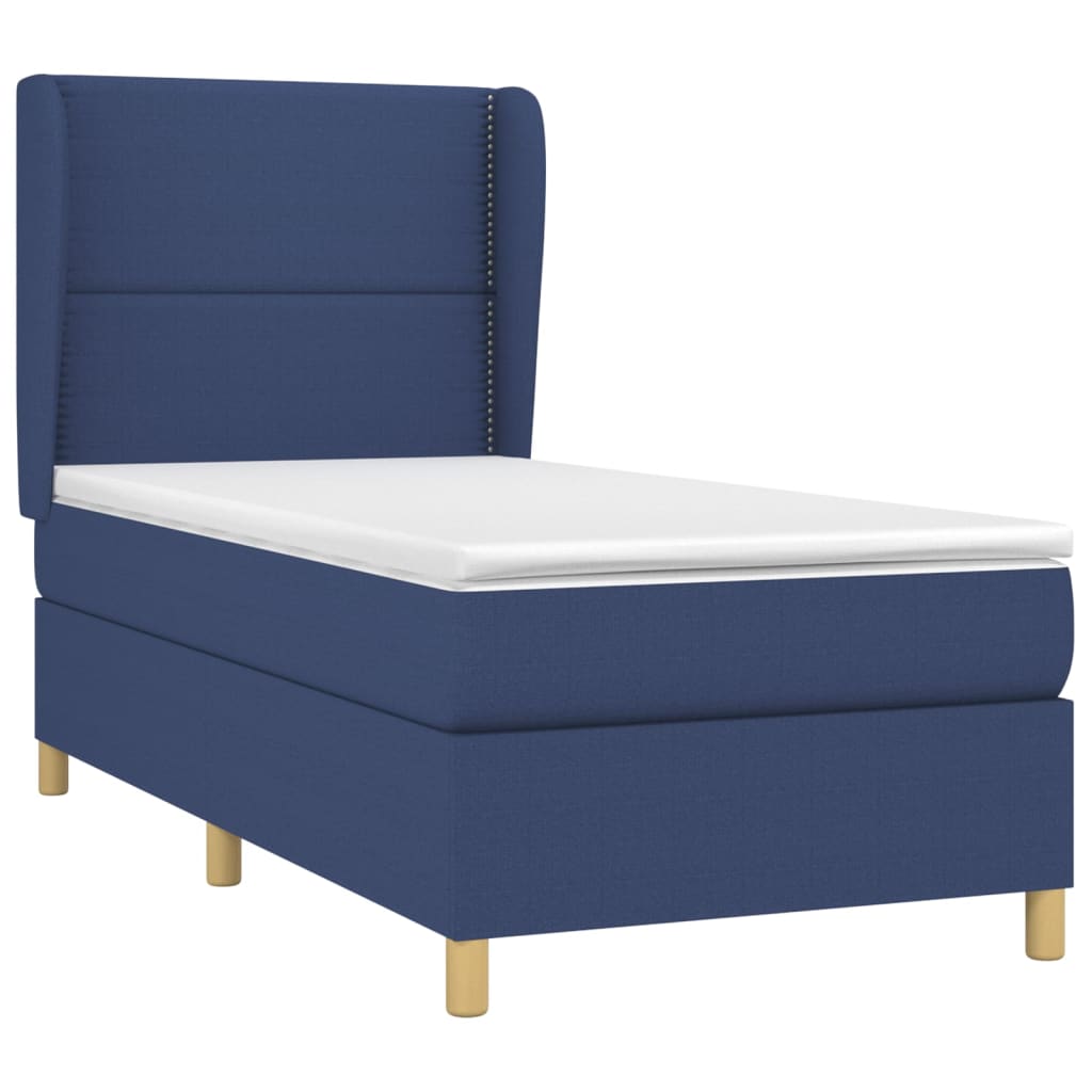 Giroletto a Molle con Materasso Blu 90x200 cm inTessuto | homemem39