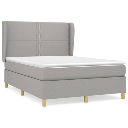 Giroletto a Molle con Materasso Grigio Chiaro 140x190cm Tessuto | homemem39