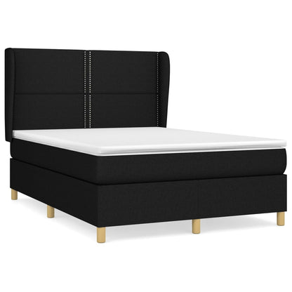 Giroletto a Molle con Materasso Nero 140x190 cm in Tessuto | homemem39