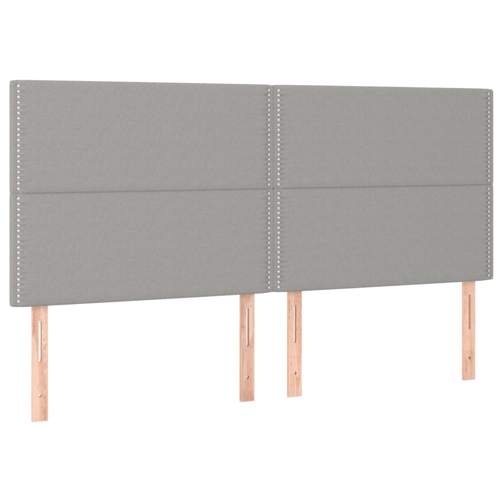 Giroletto a Molle con Materasso Grigio Chiaro180x200 cm Tessuto | homemem39