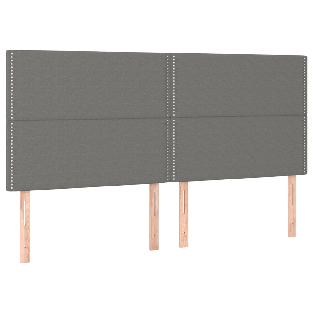 Giroletto a Molle con Materasso Grigio Scuro 180x200 cm Tessuto | homemem39