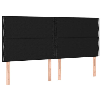 Giroletto a Molle con Materasso Nero 180x200 cm in Tessuto | homemem39
