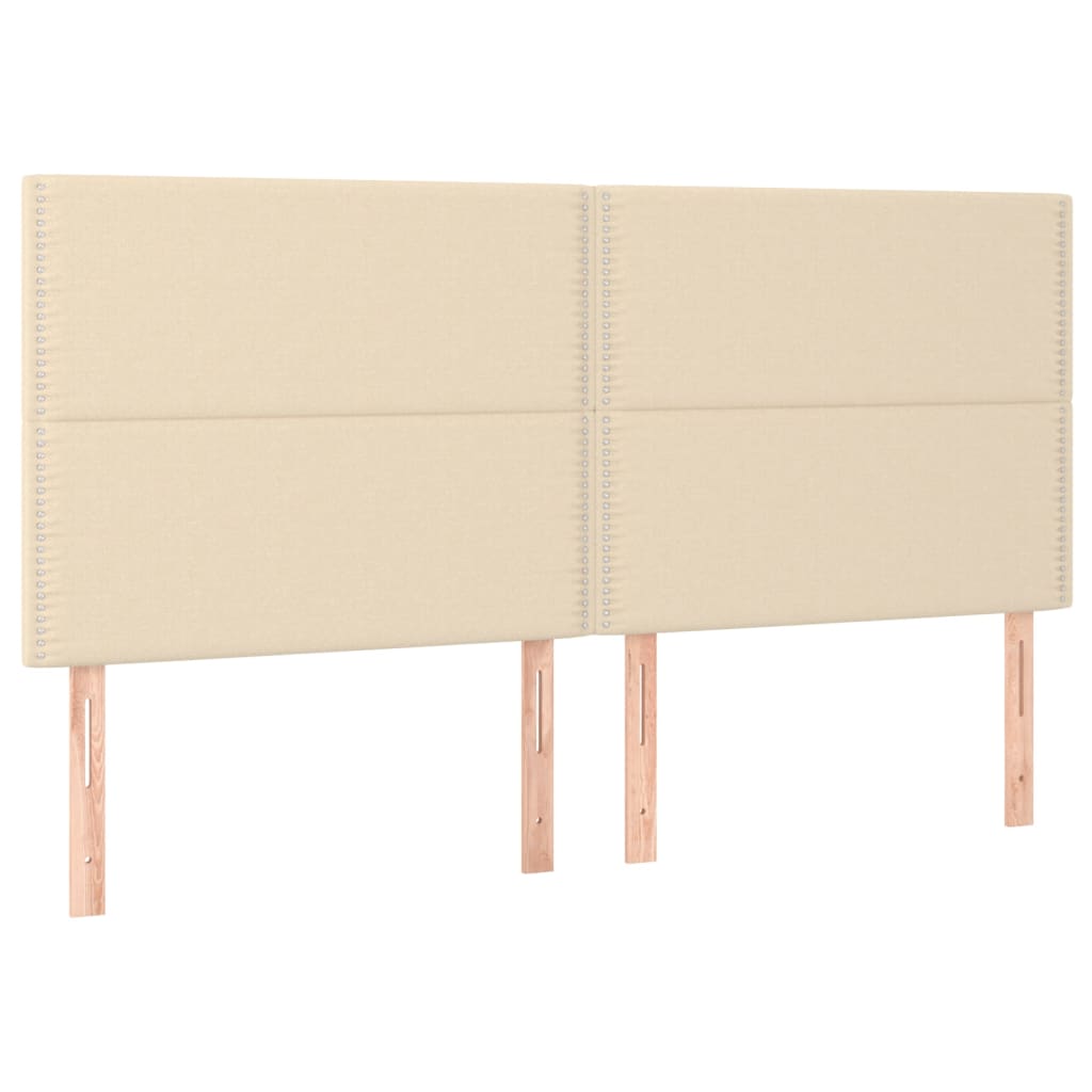 Giroletto a Molle con Materasso Crema 180x200 cm in Tessuto | homemem39