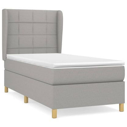 Giroletto a Molle con Materasso Grigio Chiaro 80x200 cm Tessuto | homemem39