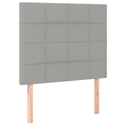 Giroletto a Molle con Materasso Grigio Chiaro 80x200 cm Tessuto | homemem39