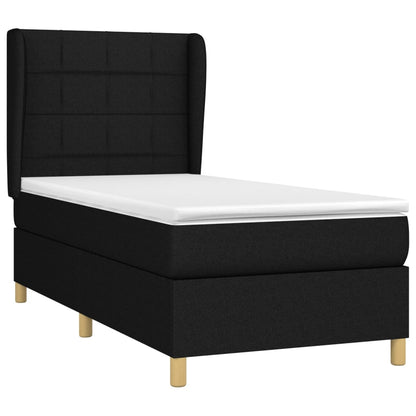 Giroletto a Molle con Materasso Nero 80x200 cm inTessuto | homemem39