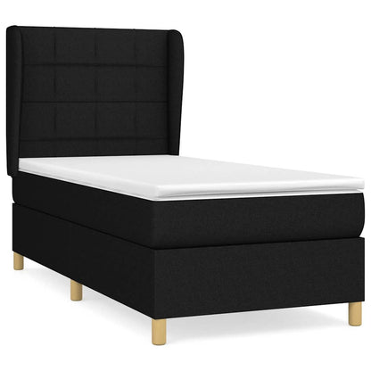 Giroletto a Molle con Materasso Nero 90x190 cm in Tessuto | homemem39