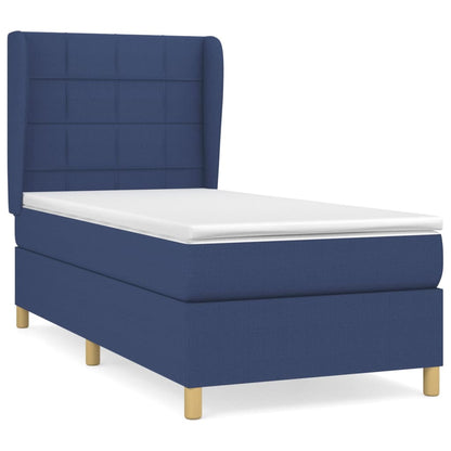 Giroletto a Molle con Materasso Blu 90x190 cm in Tessuto | homemem39