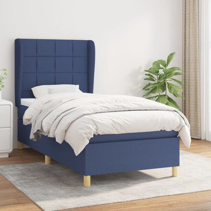 Giroletto a Molle con Materasso Blu 90x190 cm in Tessuto | homemem39