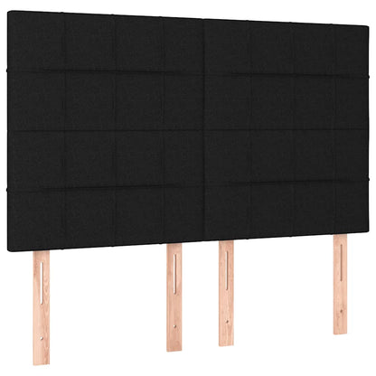 Giroletto a Molle con Materasso Nero 140x200 cm in Tessuto | homemem39