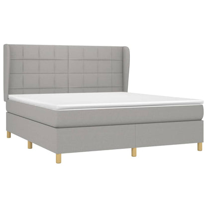 Giroletto a Molle con Materasso Grigio Chiaro160x200 cm Tessuto | homemem39