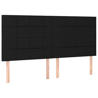 Giroletto a Molle con Materasso Nero 180x200 cm in Tessuto | homemem39