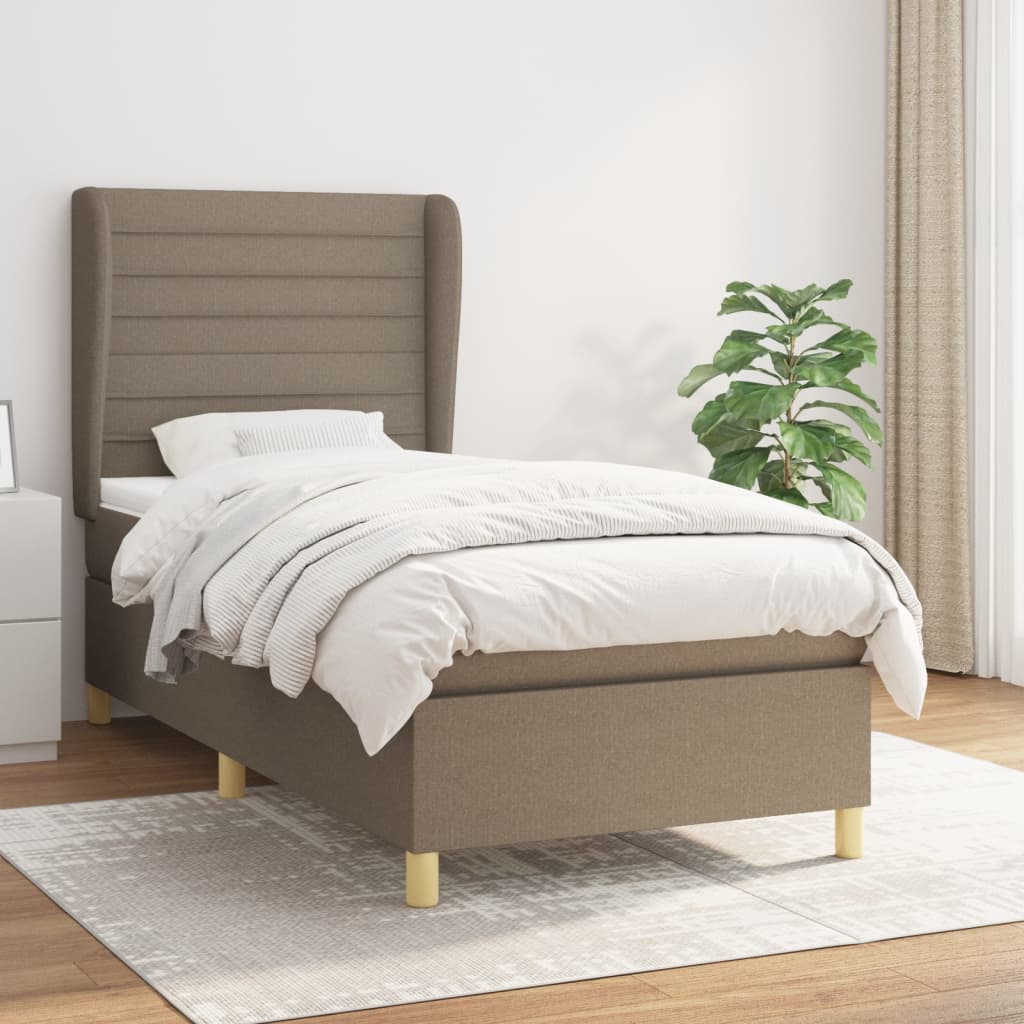 Giroletto a Molle con Materasso Tortora 80x200 cm inTessuto | homemem39