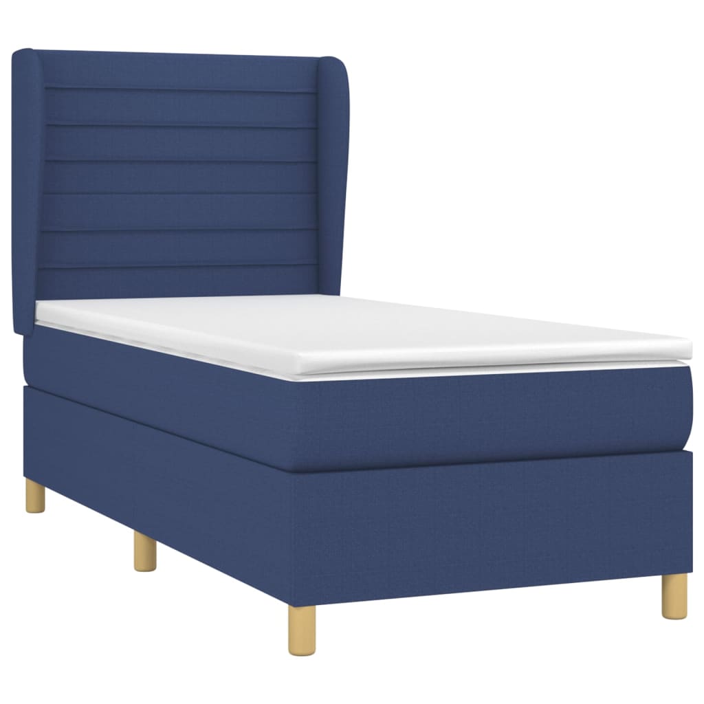Giroletto a Molle con Materasso Blu 80x200 cm inTessuto | homemem39
