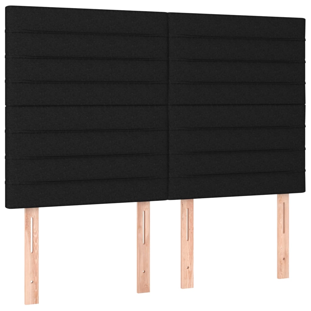 Giroletto a Molle con Materasso Nero 140x190 cm in Tessuto | homemem39