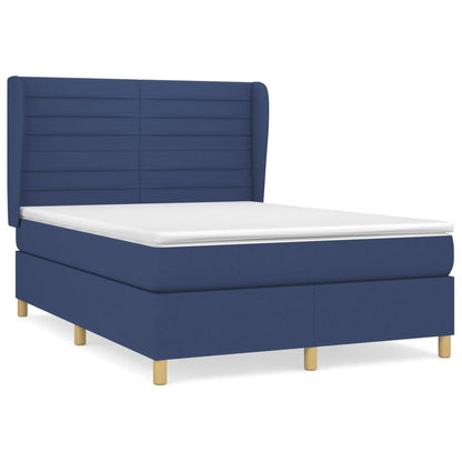 Giroletto a Molle con Materasso Blu 140x190 cm in Tessuto | homemem39