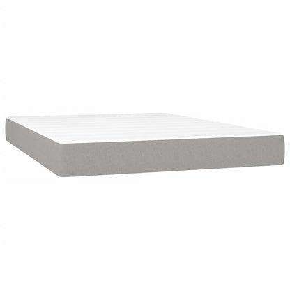 Giroletto a Molle con Materasso Grigio Chiaro 140x200cm Tessuto | homemem39