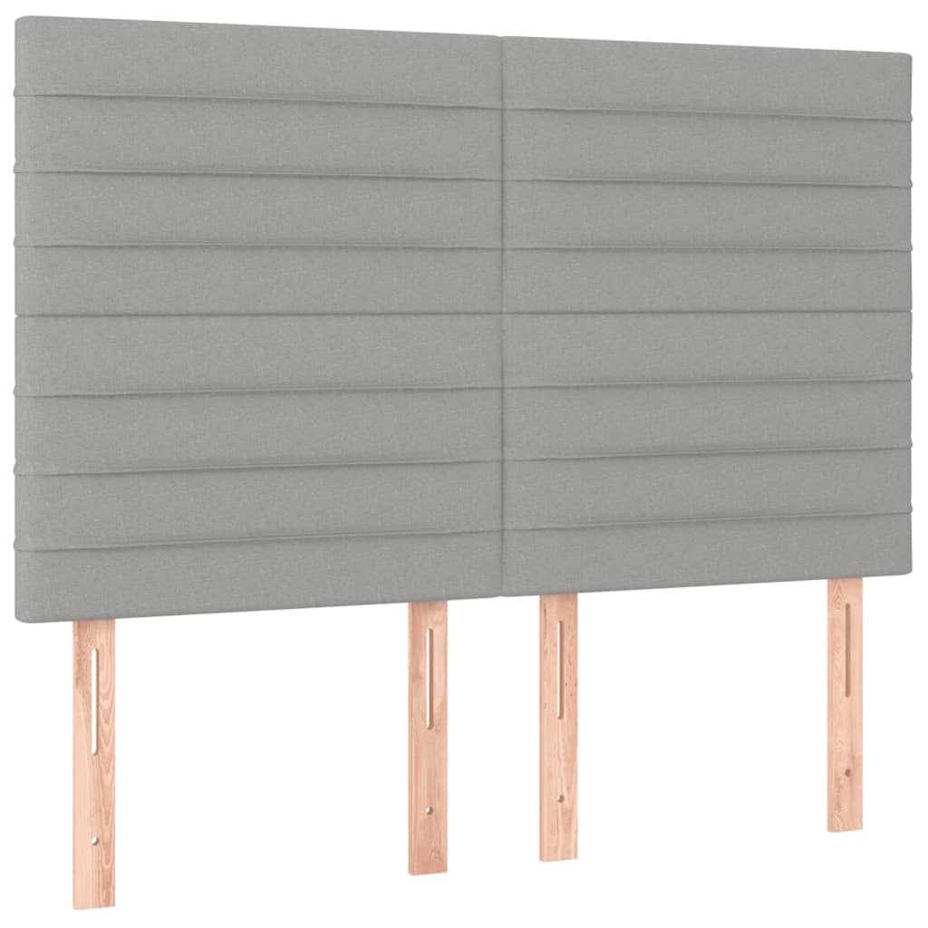 Giroletto a Molle con Materasso Grigio Chiaro 140x200cm Tessuto | homemem39