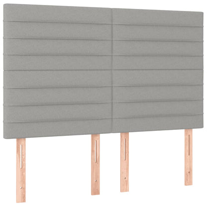 Giroletto a Molle con Materasso Grigio Chiaro 140x200cm Tessuto | homemem39