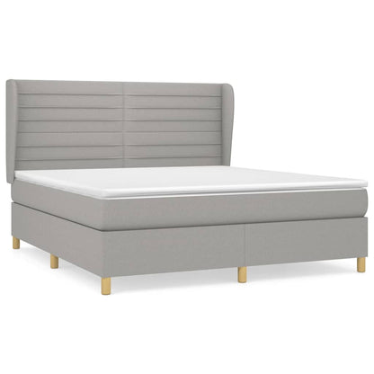Giroletto a Molle con Materasso Grigio Chiaro160x200 cm Tessuto | homemem39