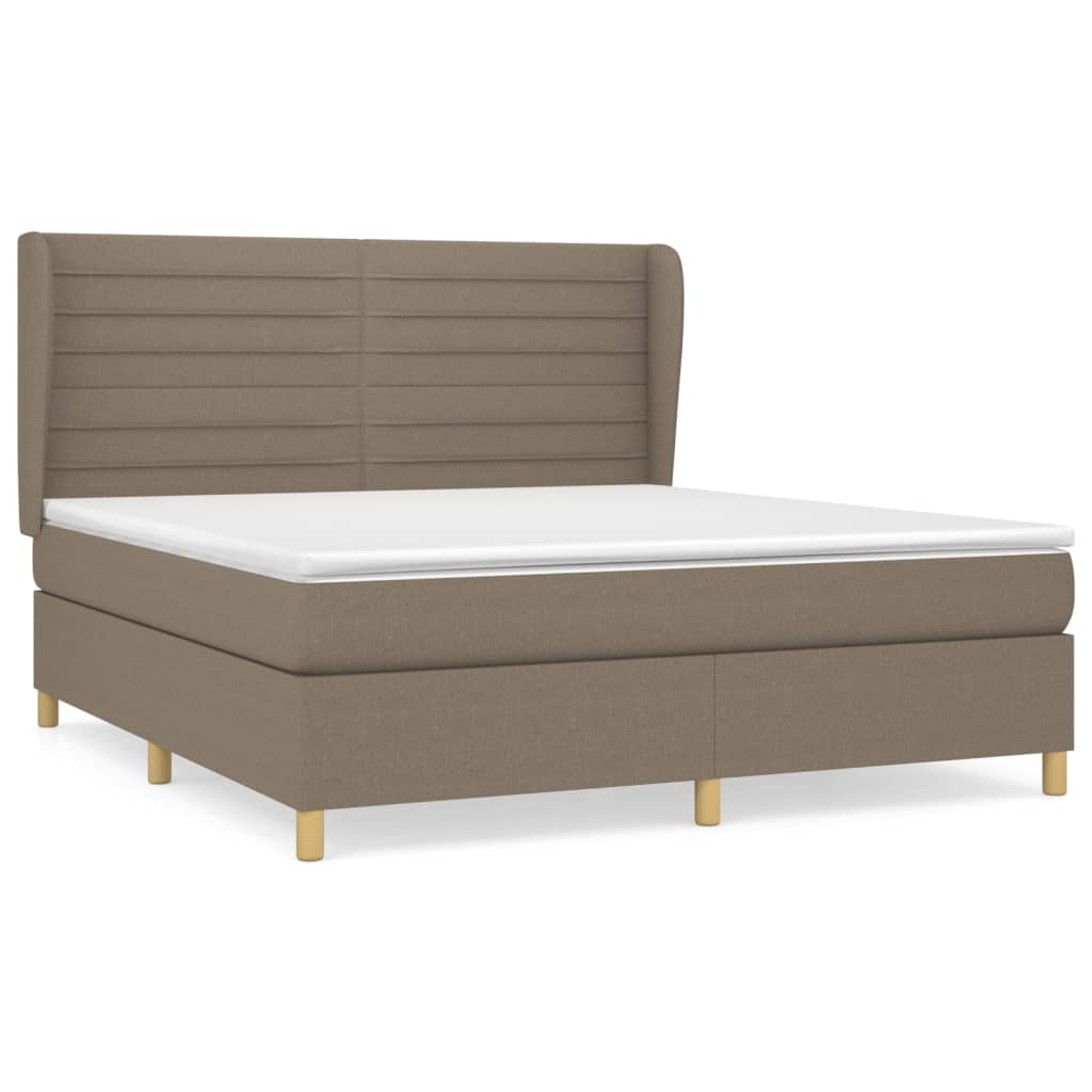 Giroletto a Molle con Materasso Tortora 160x200 cm in Tessuto | homemem39