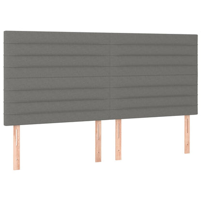 Giroletto a Molle con Materasso Grigio Scuro 180x200 cm Tessuto | homemem39