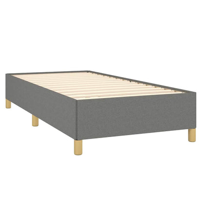 Giroletto a Molle con Materasso Grigio Scuro 80x200 cm Tessuto