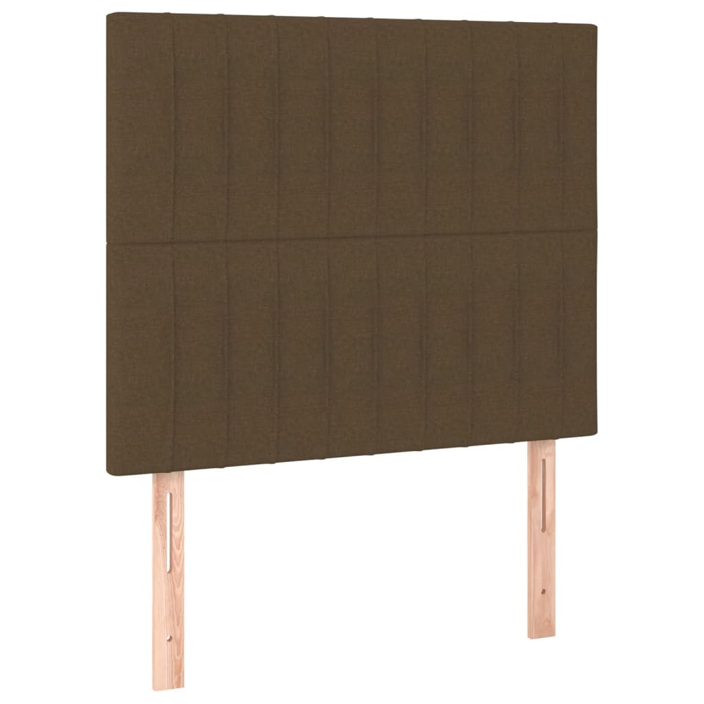 Giroletto a Molle con Materasso Marrone Scuro 90x190cm Tessuto | homemem39