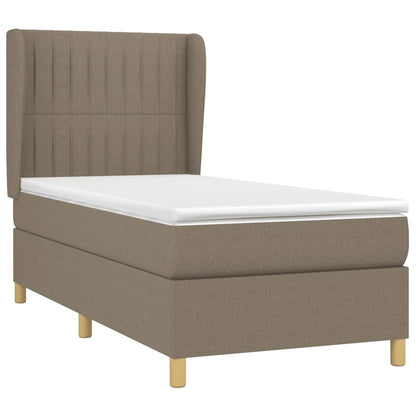 Giroletto a Molle con Materasso Tortora 90x190 cm in Tessuto | homemem39