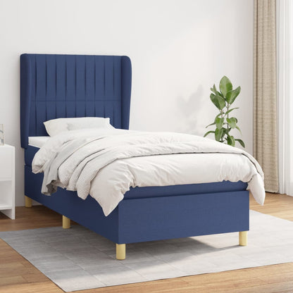 Giroletto a Molle con Materasso Blu 90x190 cm in Tessuto | homemem39