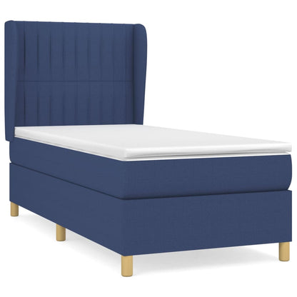 Giroletto a Molle con Materasso Blu 100x200 cm in Tessuto | homemem39