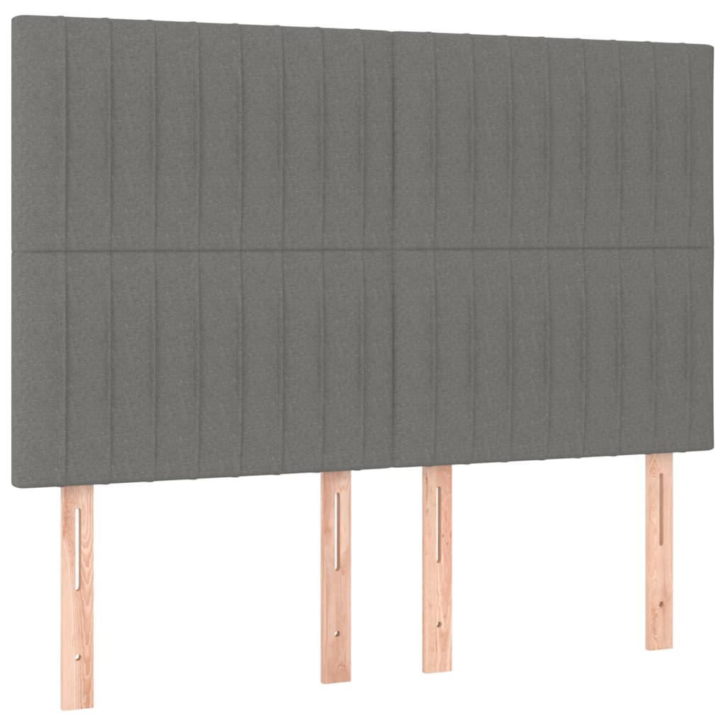 Giroletto a Molle con Materasso Grigio Scuro 140x190 cm Tessuto | homemem39