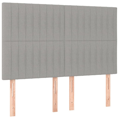 Giroletto a Molle con Materasso Grigio Chiaro 140x200cm Tessuto | homemem39