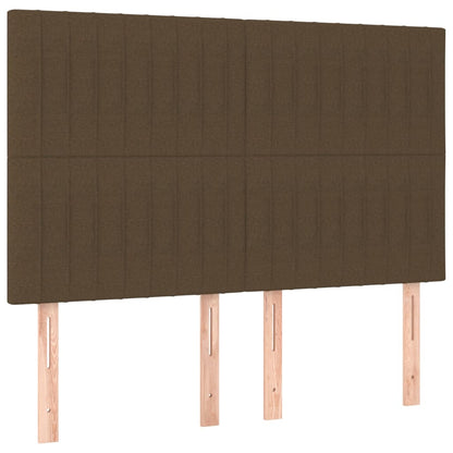 Giroletto a Molle con Materasso Marrone Scuro 140x200cm Tessuto | homemem39