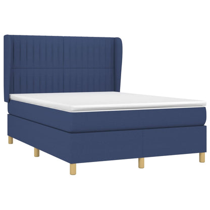 Giroletto a Molle con Materasso Blu 140x200 cm in Tessuto | homemem39