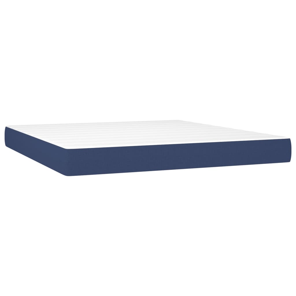 Giroletto a Molle con Materasso Blu 160x200 cm in Tessuto | homemem39