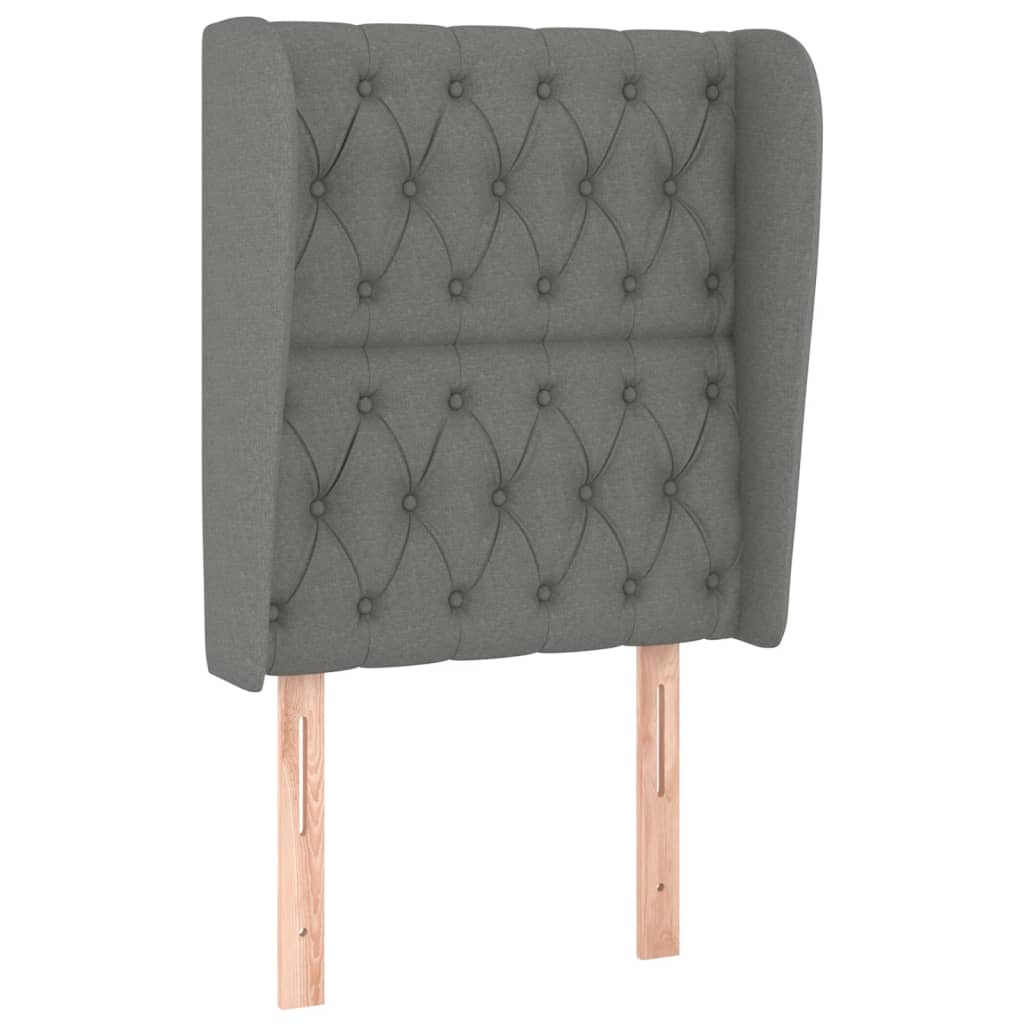 Giroletto a Molle con Materasso Grigio Scuro 80x200 cm Tessuto | homemem39