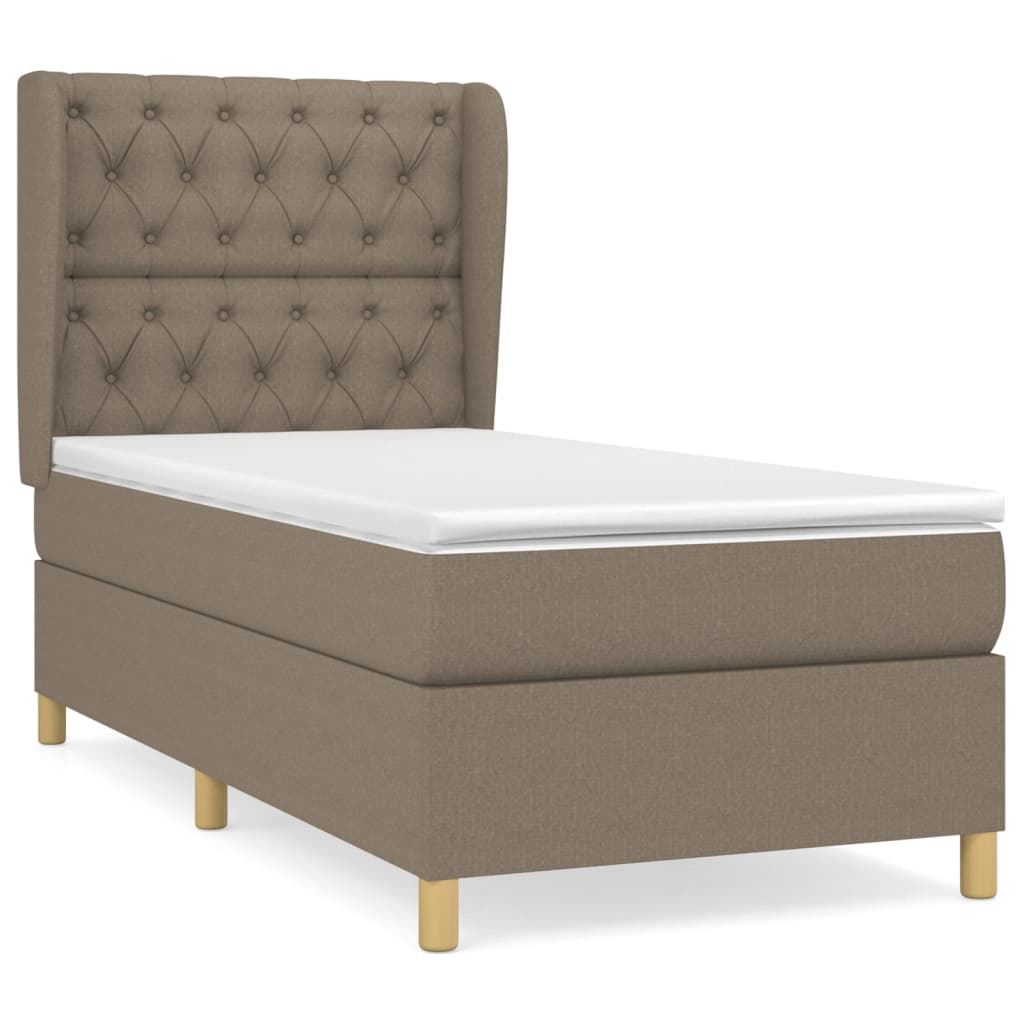 Giroletto a Molle con Materasso Tortora 80x200 cm inTessuto | homemem39