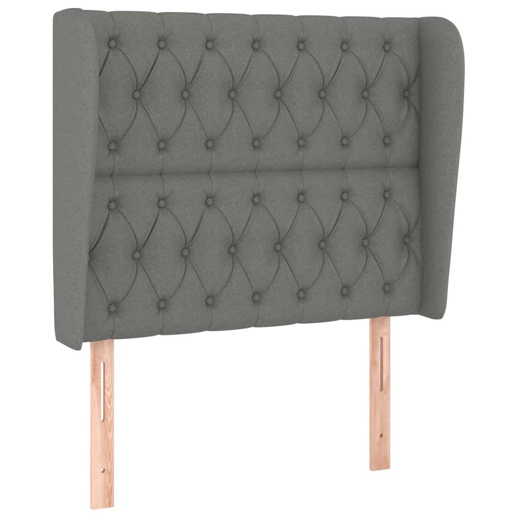 Giroletto a Molle con Materasso Grigio Scuro 90x190 cm Tessuto | homemem39