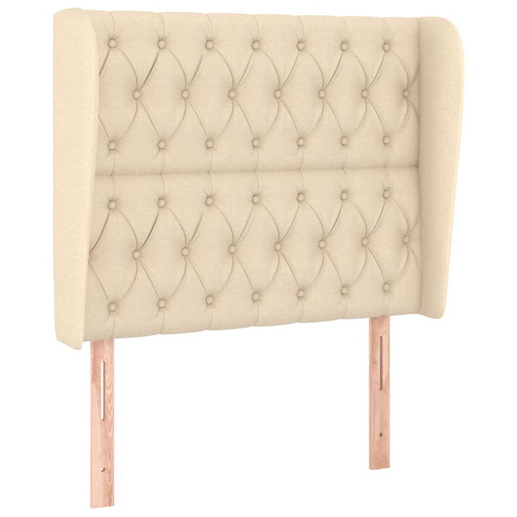 Giroletto a Molle con Materasso Crema 90x190 cm in Tessuto