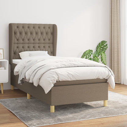 Giroletto a Molle con Materasso Tortora 100x200 cm in Tessuto | homemem39