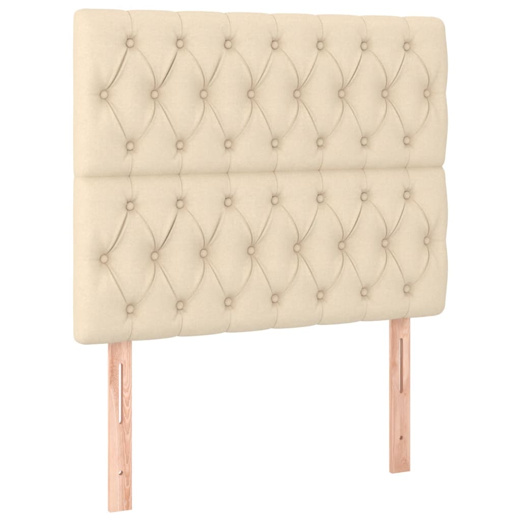 Giroletto a Molle con Materasso Crema 100x200 cm in Tessuto | homemem39