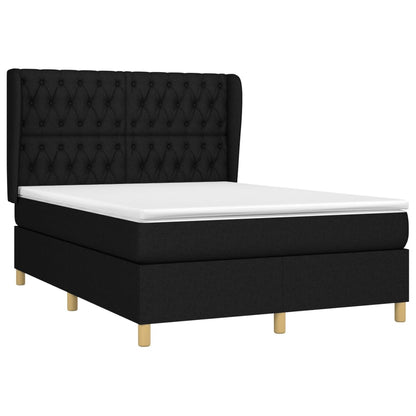 Giroletto a Molle con Materasso Nero 140x190 cm in Tessuto | homemem39