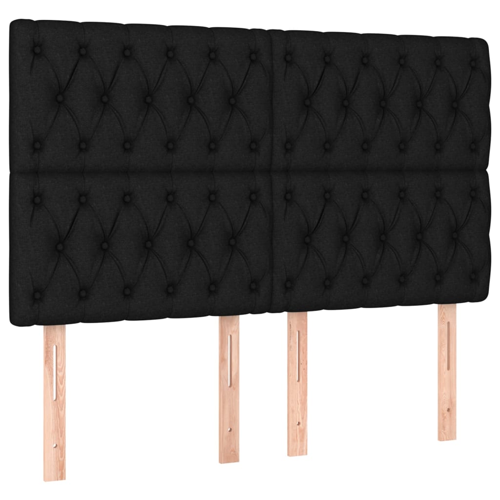 Giroletto a Molle con Materasso Nero 140x190 cm in Tessuto | homemem39