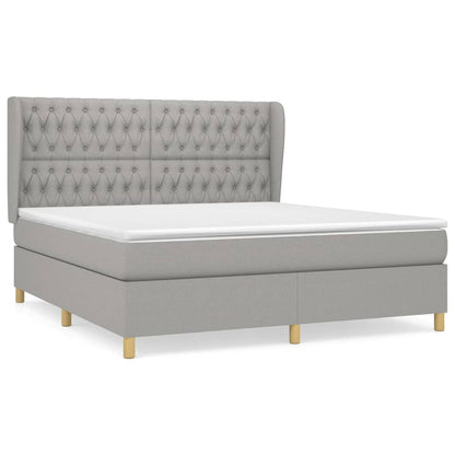 Giroletto a Molle con Materasso Grigio Chiaro180x200 cm Tessuto | homemem39